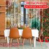 2D Flat Printing,2pcs Elegance Blooms Minimalist Chic Curtains Semi-Sheer Curtains Decorations Inside Use for Bedroom Office