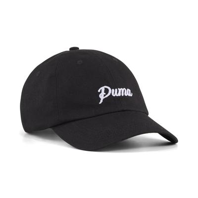 Cotton Baseball Cap ESS SCRIPT Dad Cap 027039 Black [Puma] (01)