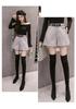 Women's Casual High-Waisted Wool-Blend Wide-Leg Shorts - Early Autumn/Winter 2026