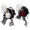 Top Hat Hair Clip Flower Ribbon Hairpin Punk Halloween Bunches Hair Clip