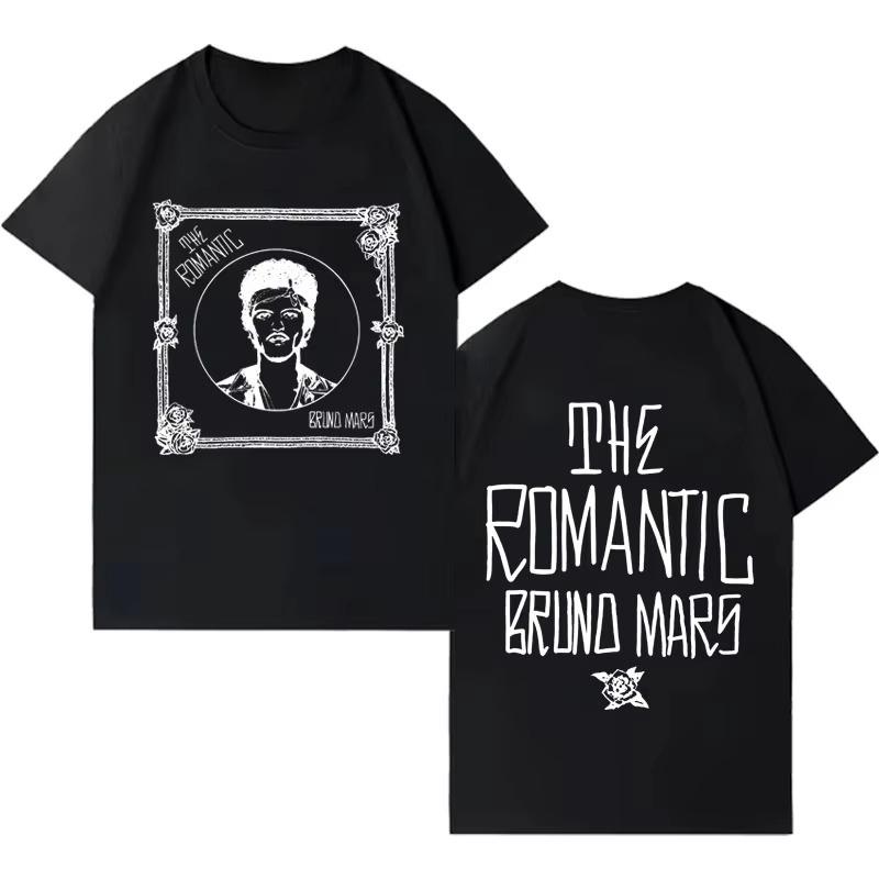 Singer Bruno Mars New Album Pop Tshirt Unisexs Women Casual Short Sleeve Tshirt Unisexs Aesthetic Breathable 2026 Summer New Top