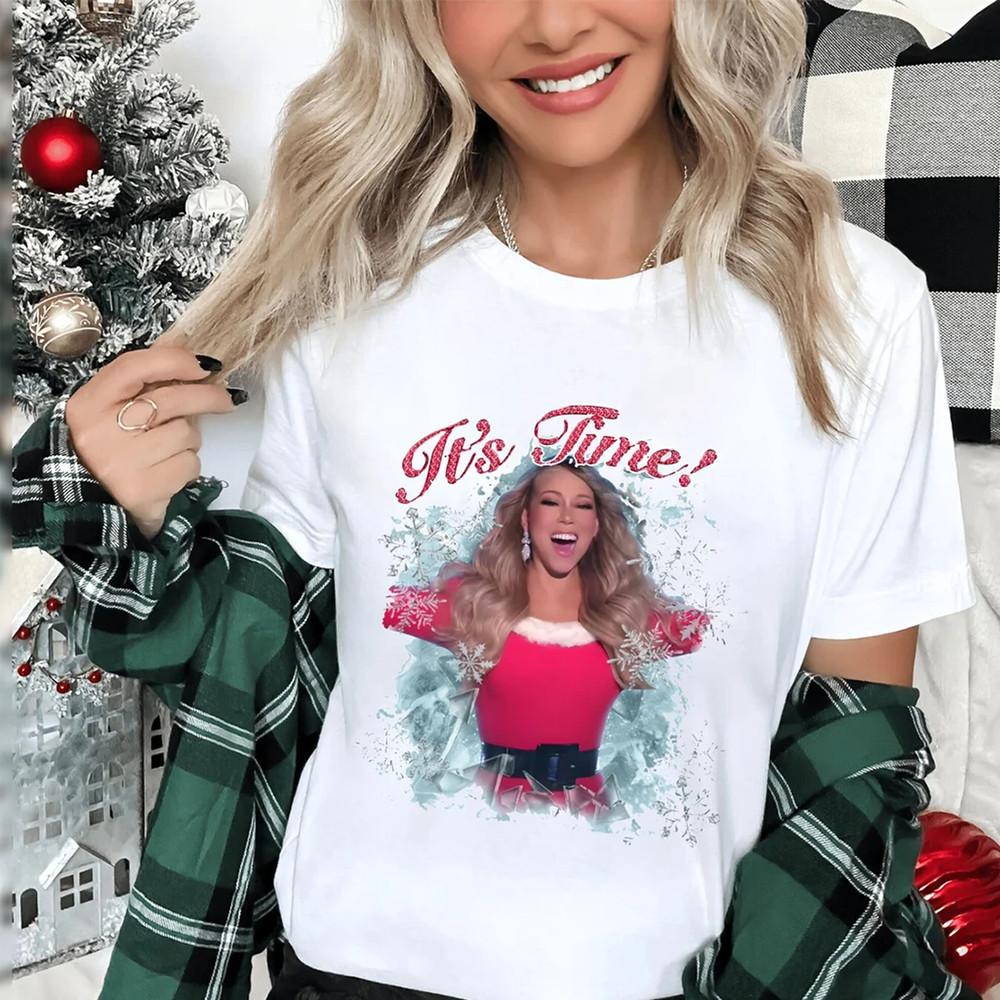 

It s Time Mariah Carey Christmas T Shirt Full Size S-5XL Unisex T-Shirt L