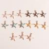 Leslie 10pcs Mix Cute Enamel Marine Organism Starfish Charms Pendants of Necklace Earrings Keychain Handemade DIY Jewelry Making