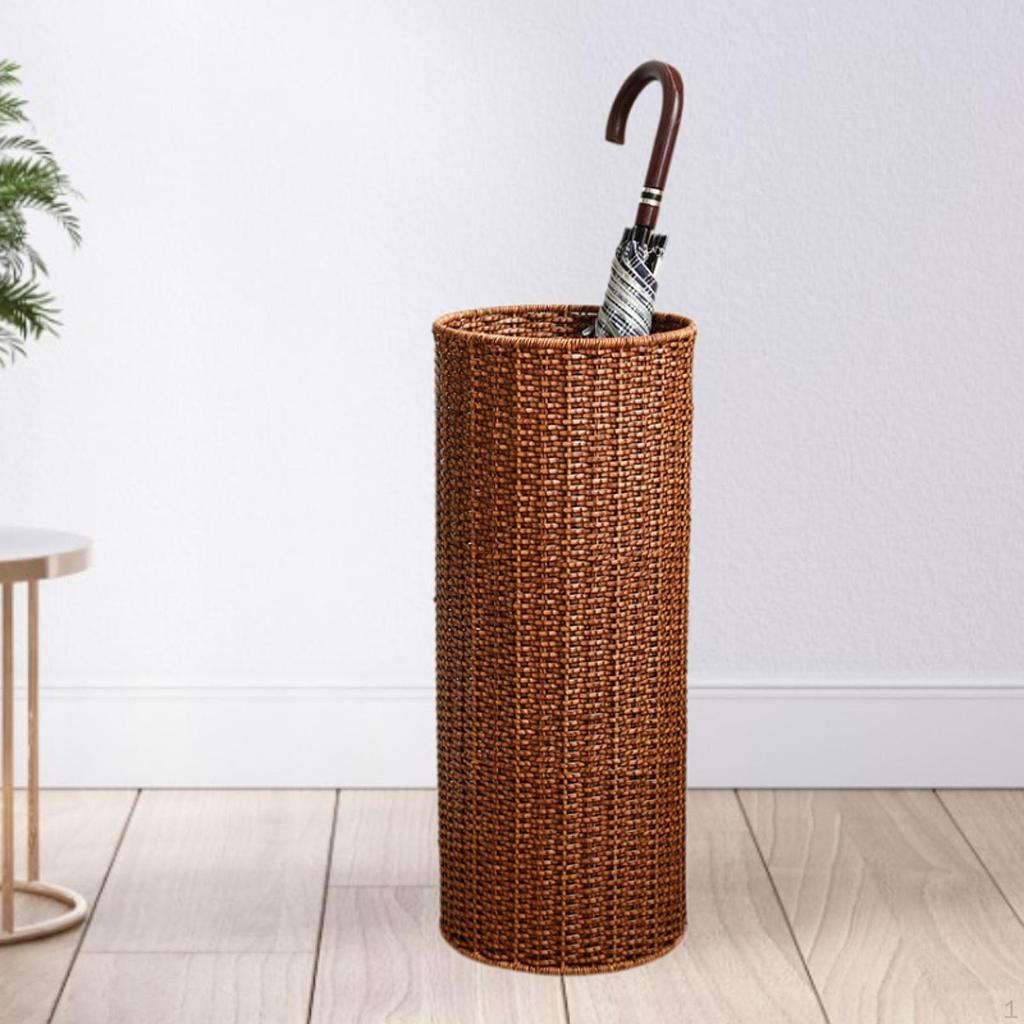 Bucket Rain Gear Storage Organizer Home Organization Decorative Umbrella Rack Handwoven Basket for