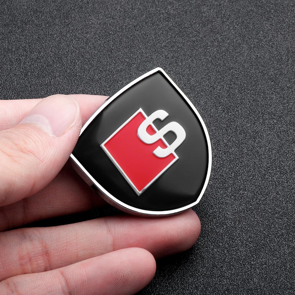 1pc 3D Metal Car Badge Body Trunk Emblem Decoration Sticker For sq S Line A3 A4 B8 8P B9 8V B6 A5 Q7 A1 A6 Q3 Auto Accessories