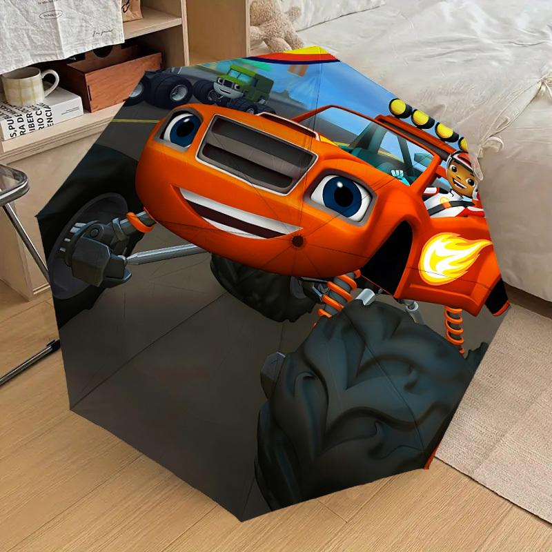 

1pc Blaze and the Monster Machines Automatic Folding Umbrella, Portable Collapsible Design, Casual Outdoor Accessory, 106