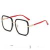 Female Large Face Frame Glasses With Blue Light Blocking For Fashionable Office Wear