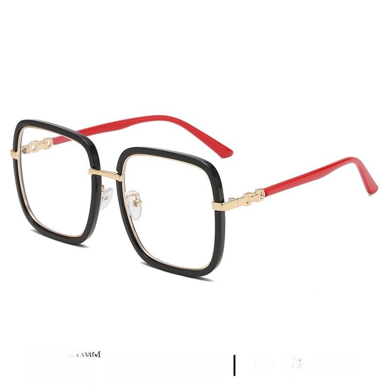 Female Large Face Frame Glasses With Blue Light Blocking For Fashionable Office Wear