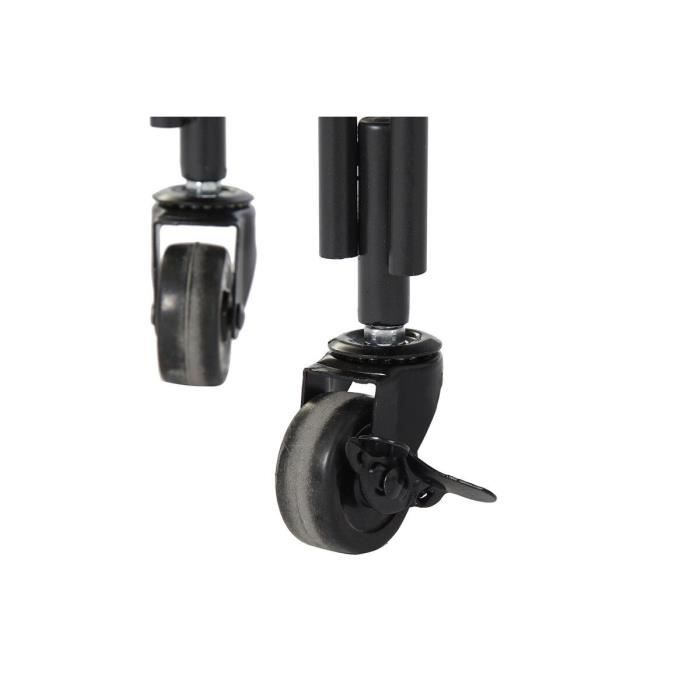 Console en verre noir métal - Blanc - 80 x 28 x 80,5 cm