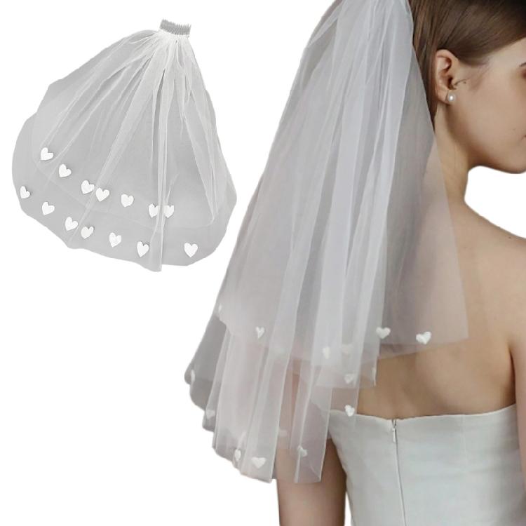 Breathable Meshes Veils Bridal Mantilla Fancy Dress Veils Adjustable Headpiece for Wedding Parties and Showers