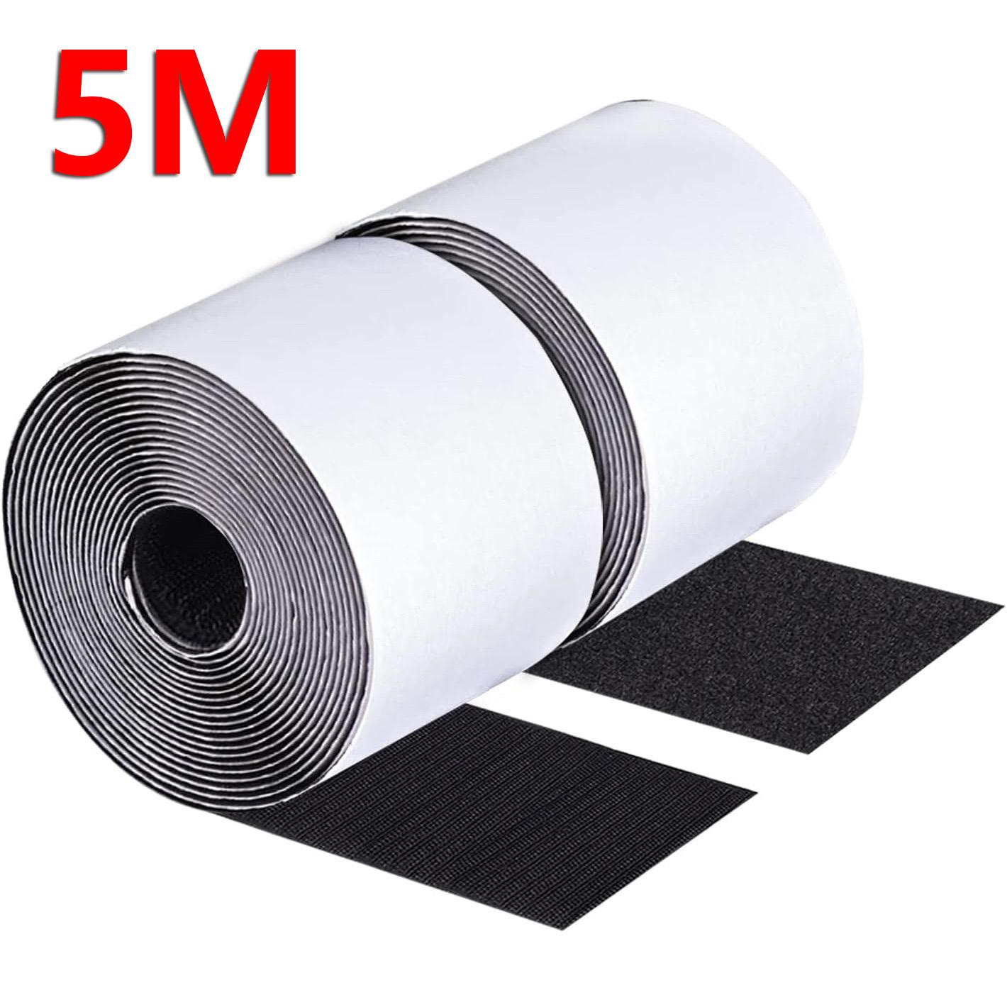 

1/2/5M прочная самоклеящаяся застежка-липучка с клеем двухсторонние монтажные ленты DIY аксессуары для поделок 50 мм черные 50mm Wide