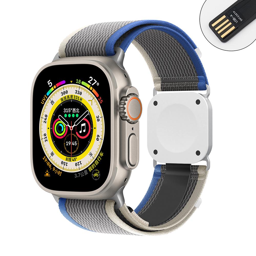 Trail loop-rem För Apple watch ultra 2 band 44mm 40mm 45mm 49mm 41mm 46mm Kan laddas Armband iWatch Serie 6 7 SE 8 9 10