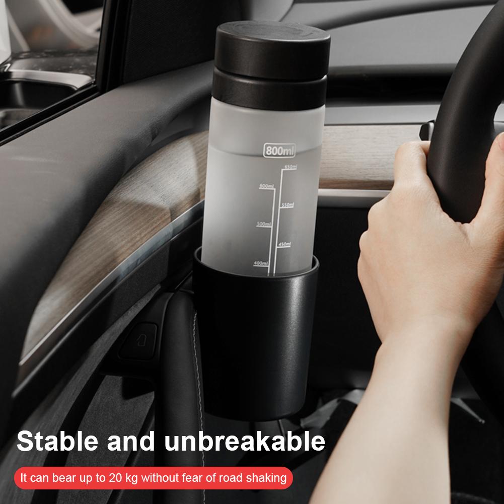 4pcs Car Door Cup Holder Large Capacity Door Mount Rack Vehicle Water Cup Holder for Tesla Model 3 Y Auto Interior