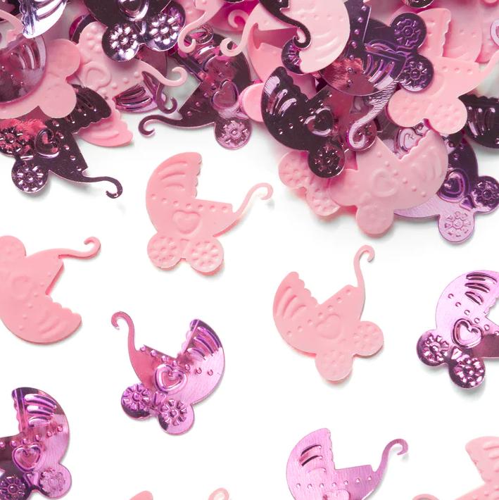 Konfetti Baby Shower Dziewczynka Różowe Wózki 15G