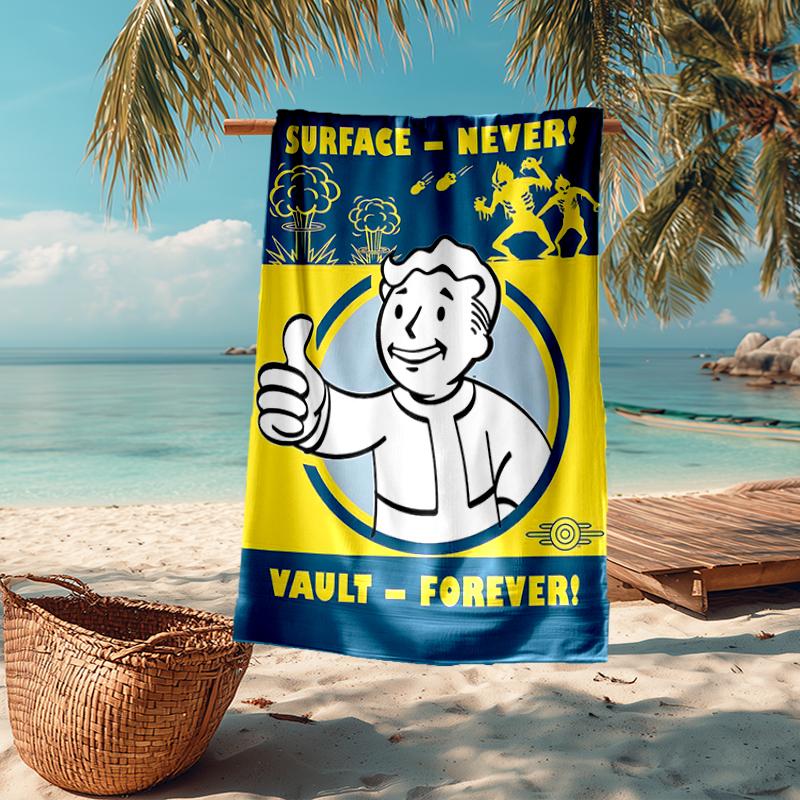 Vault-Tec Fashion Beach Towel: Ideal for Summer Adventures Soft, absorbent and quick drying suitable for swimming and bathing
