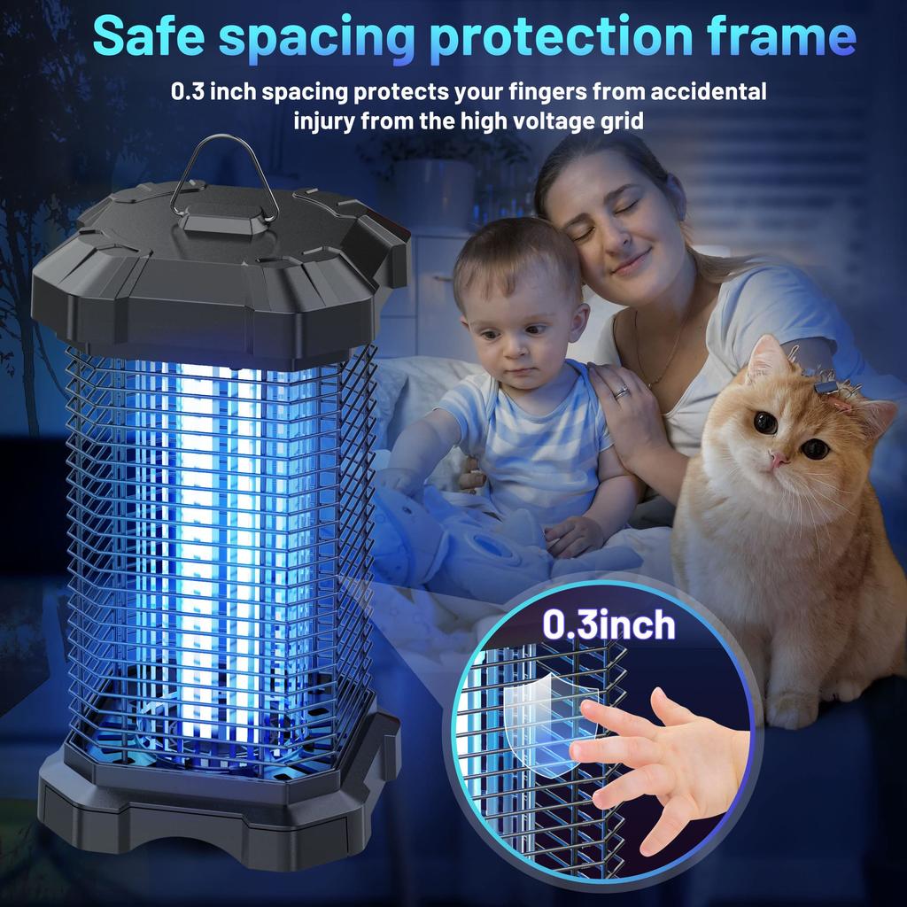 Qualitell D3 Electric Mosquito Killer Lamp ABS Solid Waterproof Eco-Friendly Indoor Outdoor EU US AU UK Plug