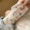 Sweet Romantic Bow Floral Lolita Lace Socks - Summer Cotton Mesh, Breathable Pattern