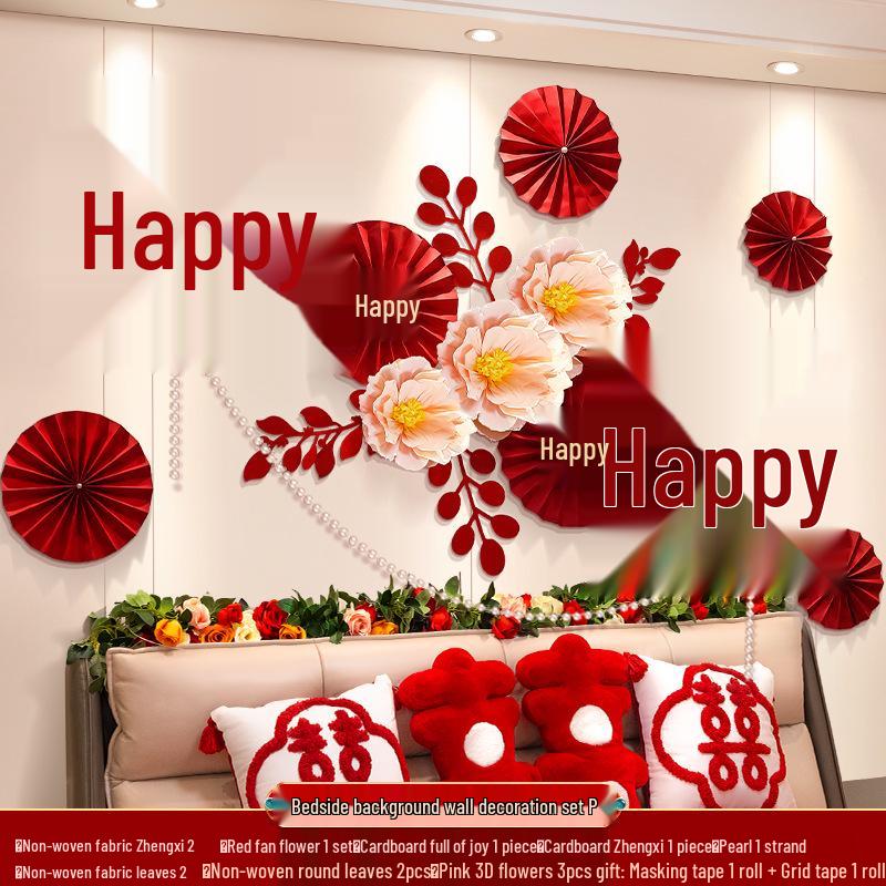 Zestaw Dekoracji Sypialni Ślubnej: Kompletne artykuły ślubne do pokoju Mistrza i Panny Młodej