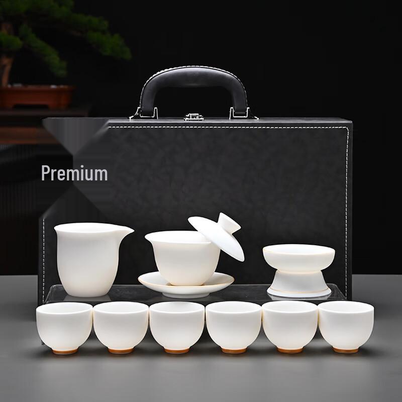 Elegant Suet Jade Ceramic Tea Set