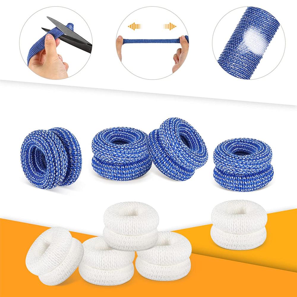 10Pcs Finger Support Bandage Rolls Tubular Compression Wrap For Sprains Swelling Injury Recovery