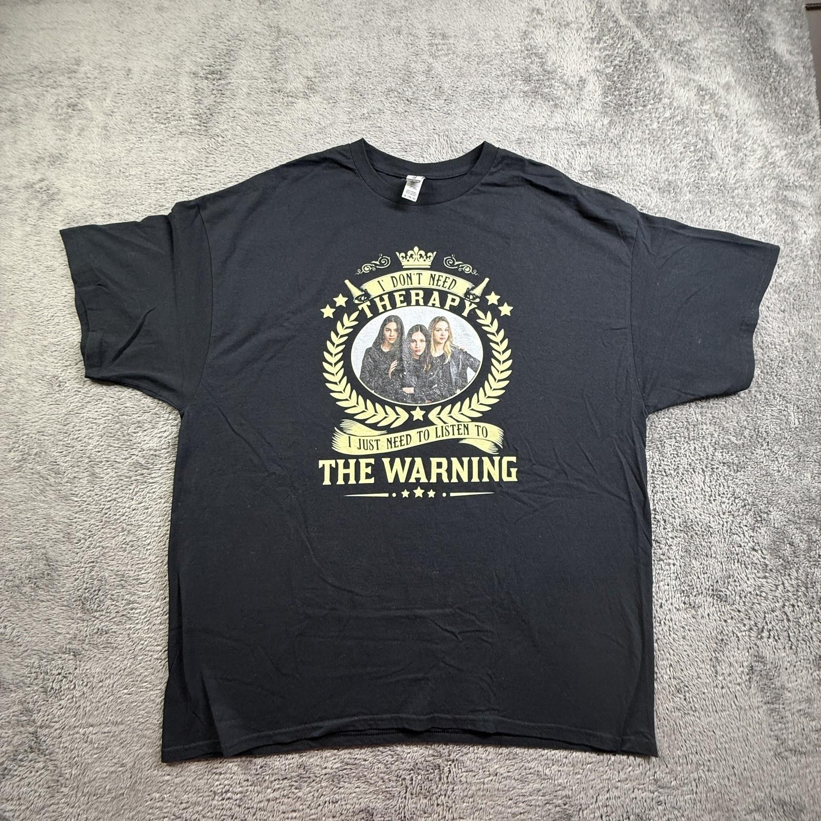 The Warning Band Men s XXL Black Rock Music Tee Short Sleeve Cotton Unisex T-Shirt S