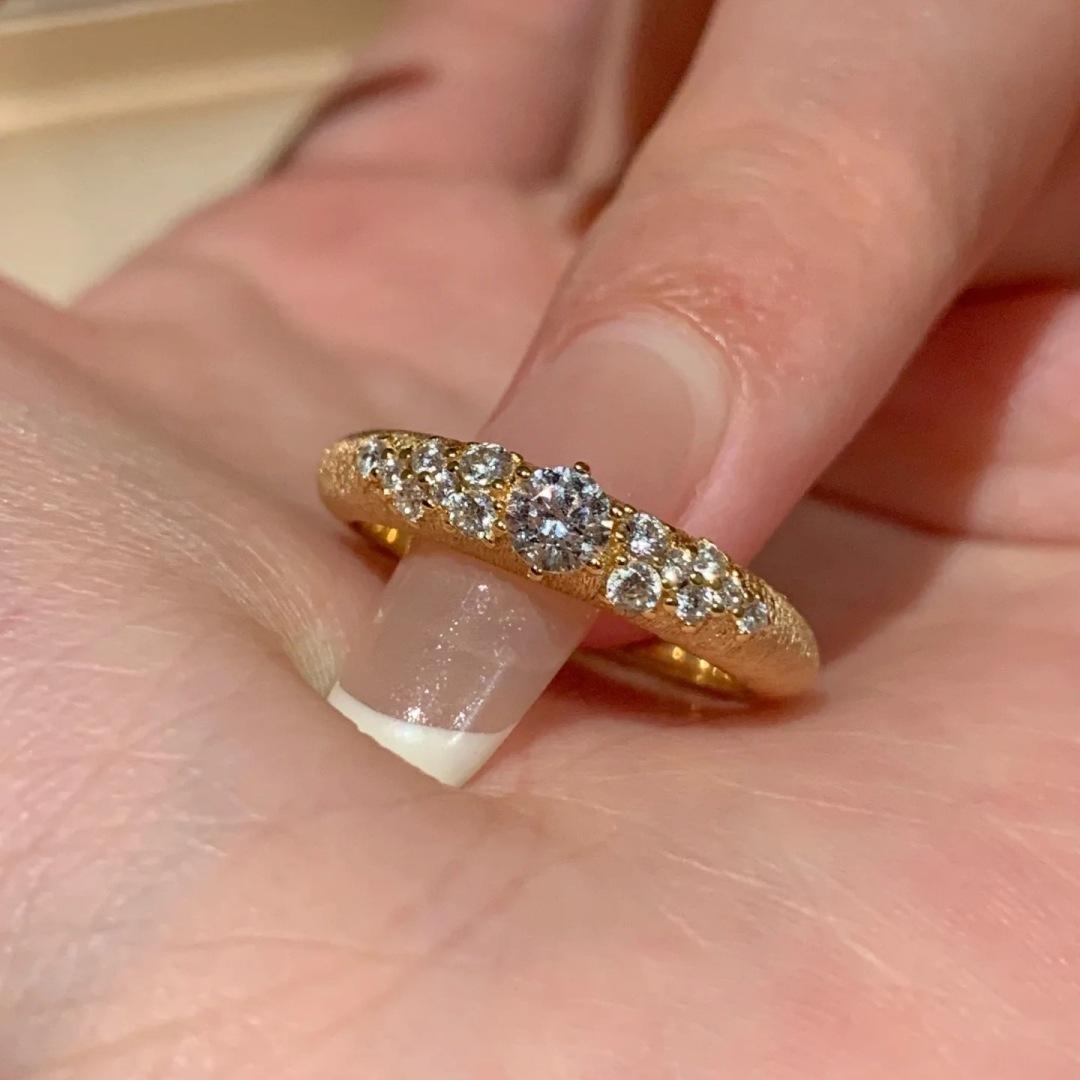2026 Brushed Point Diamond Ring Medieval Vintage Light Luxury High Sense Heavy Industry Gypsy Ring no. 6