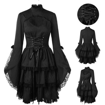 Newest Ladies Fashion Dress Gothic Punk Style Stitching Belt Suspender Dress Party Skirt Corset Slim A-Line Skirt Dress