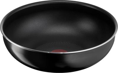 Tefal Pot with Removable Deep For Gas Fire Free of Toxic Substances Such As Neo Hard Titanium Intense Wok Black L43877 Stir-Fry Handle, 26cm, Wok,