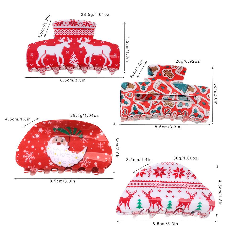 Bambus Yao Weihnachts-Cartoon Haarspangen: Niedliches Hai-, Rentier- & Schneemann-Design