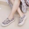 Fashion Women's Thick Soled Canvas Shoes Spring Fashion Casual Slip-on Flats Soft Sole Sneakers Women Comfortable Non Slip Walking Shoes