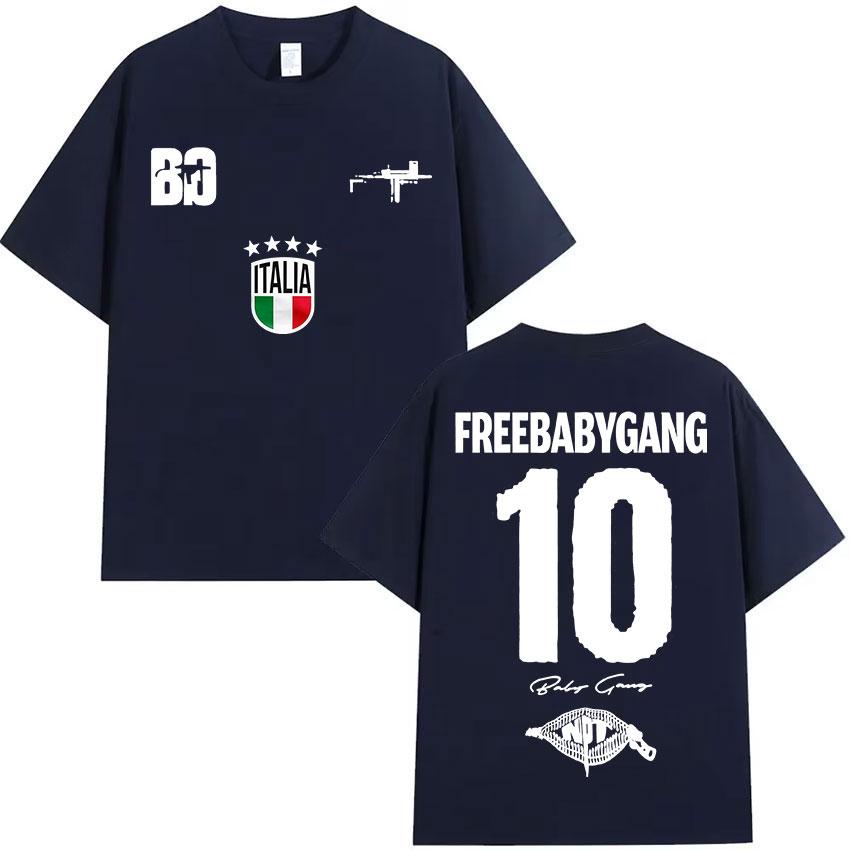 Rapper Baby Gang Tour 2026 Album Merch T-Shirts Unisex Damenbekleidung Hip Hop Oversized T-Shirt Sommer Lässiges Kurzarm-T-Shirt