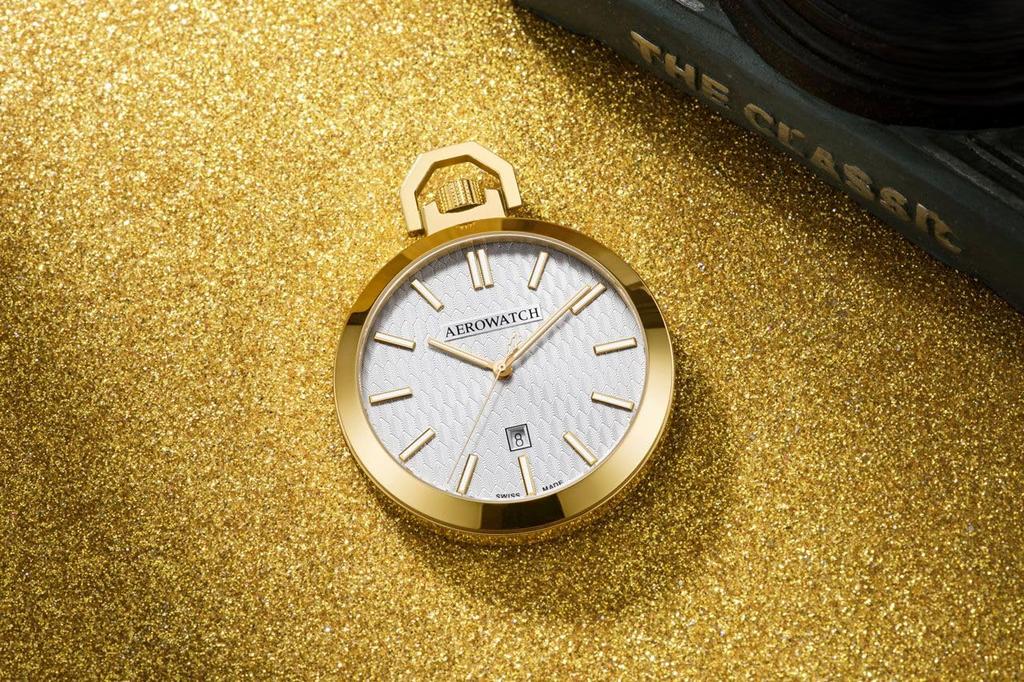 [AEROWATCH] Pocket Watch, Date, Swiss Made, 42829 JA04