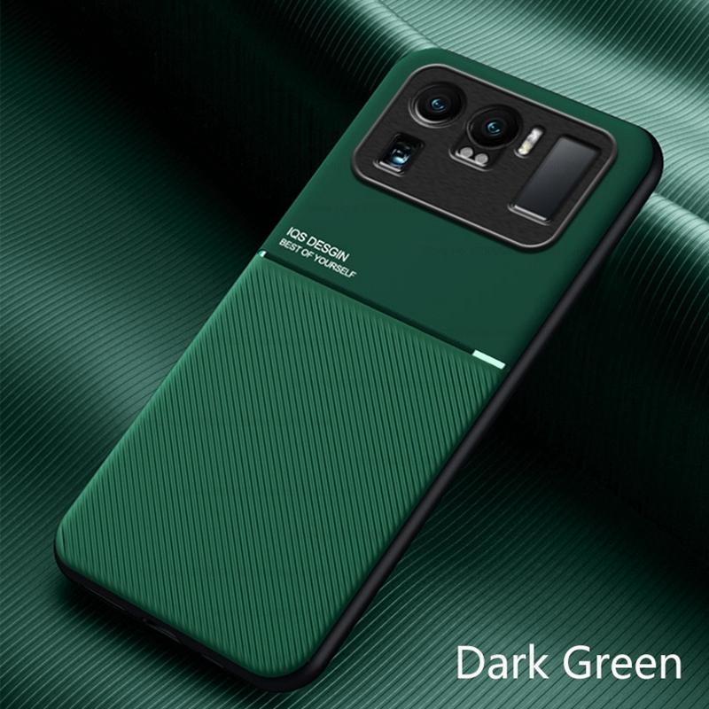 xiomi mi11 ultra case leather texture magnetic car holder phone covers for xiaomi mi 11 ultra 2021 soft silicon shockproof coque