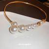 French Pearl Geometric Necklace: Chic, Statement Piece for Women