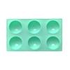 6 Holes Circular Footprint Silicone Baking Mold Reusable BPA Free Mould for Fondant Cookie Pudding Home DIY Baking