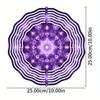 10 Inch Hanging Wind Spinner with Mandala Design 360 Degree Rotating Hook Elegant Art Decor for Garden Balcony Spring Summer Gift