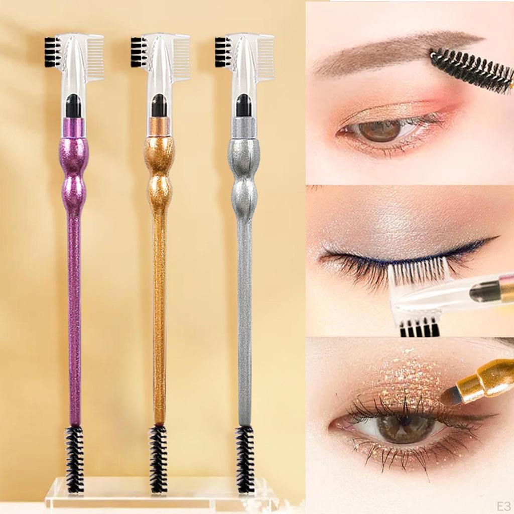 Double Eed Eyebrow Brush Comb Portble Dul Lsh Eye Brow Spoolie for Eyelsh