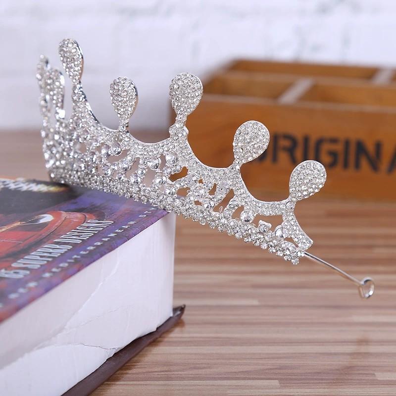 Bridal Tiara Big Crown New Style Zhao Liying's Same Alloy Full Diamond Princess Crown Korean Style Wedding Dress