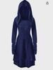 Medieval Renaissance Archer Hooded Lace Robe Pullover 