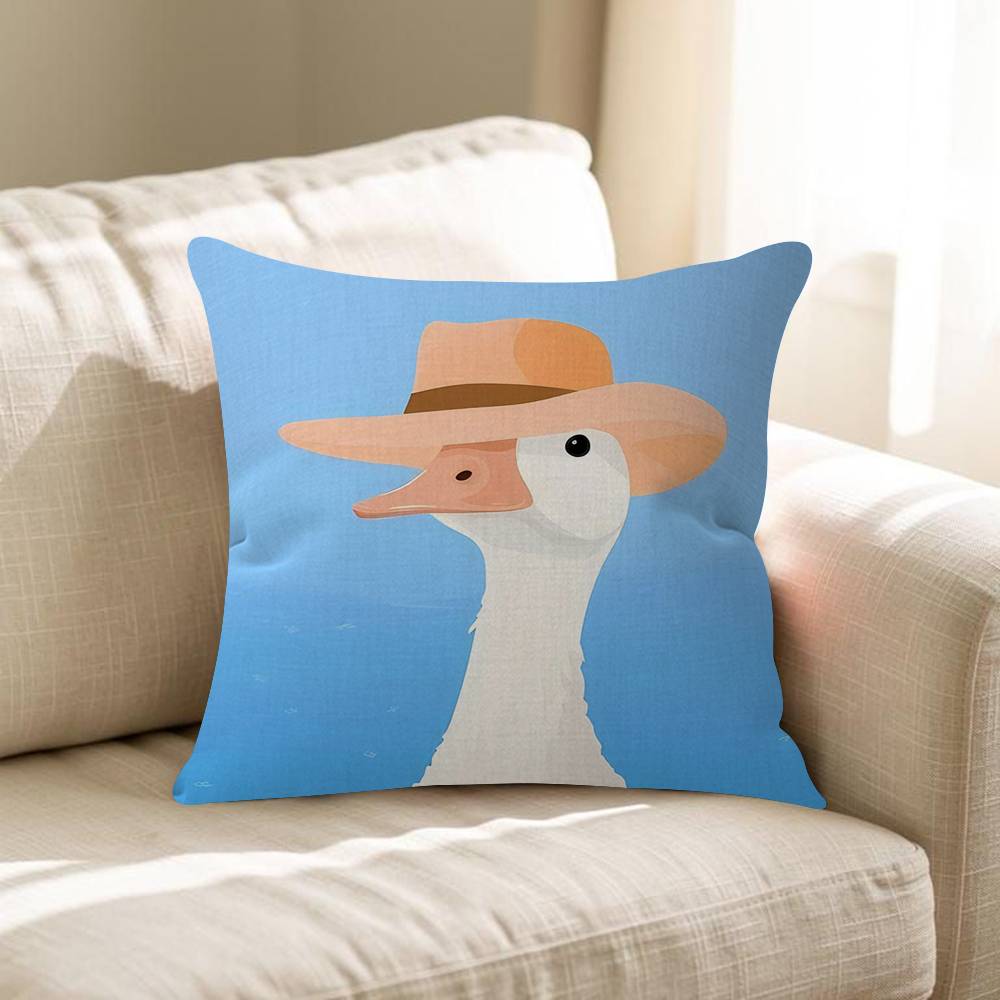 

Cute Goose Pillowcase Toon Gift Cushion Cover Bedroom Home Sofa Chair Seat Decor Pillow Case 30x30 cm