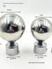 Stainless Steel Decorative Curtain Rod End Cap with Hollow Ball Design