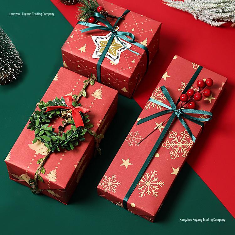 Large Retro Style Kraft Wrapping Paper for Christmas, Birthdays, and Meetings