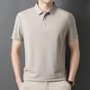 2025 Summer Men Soild Color Polo Shirt Men Business Casual Luxury Brand Polo Shirt Men Short Sleeve Tee Shirt Fashion Breathable Top Golf Wear