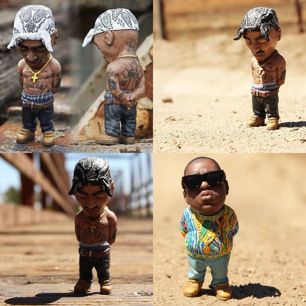 Handcrafted Resin Figure Statue Ornament Of 2pac Shakur And B.i.g.