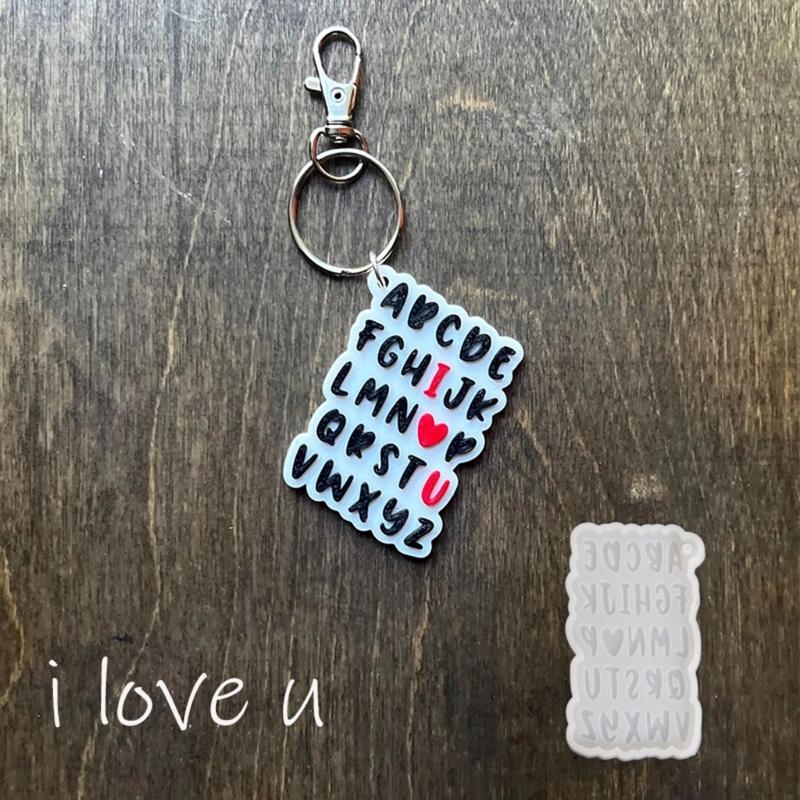 Personalisierbare Buchstaben-Schmuckform mit kreativen Designs für handgefertigte Harz-Anhänger und Charms