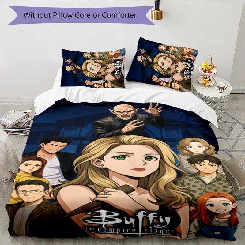 Buffy 3pcs Bedding Set Duvet Cover Closure Includes 1 Duvet Cover & 2 Pillowcases for All Seasons Bedroom Home Dorm Decor