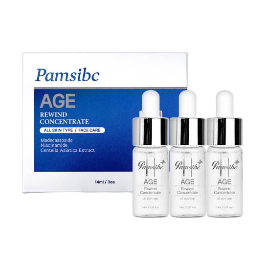 

Pamsibc AGE Rewind Ampoule Set 14ml × 3ea – Anti-Aging Repair & Skin Renewal Concentrate Pamsibc AGE Rewind Ampoule