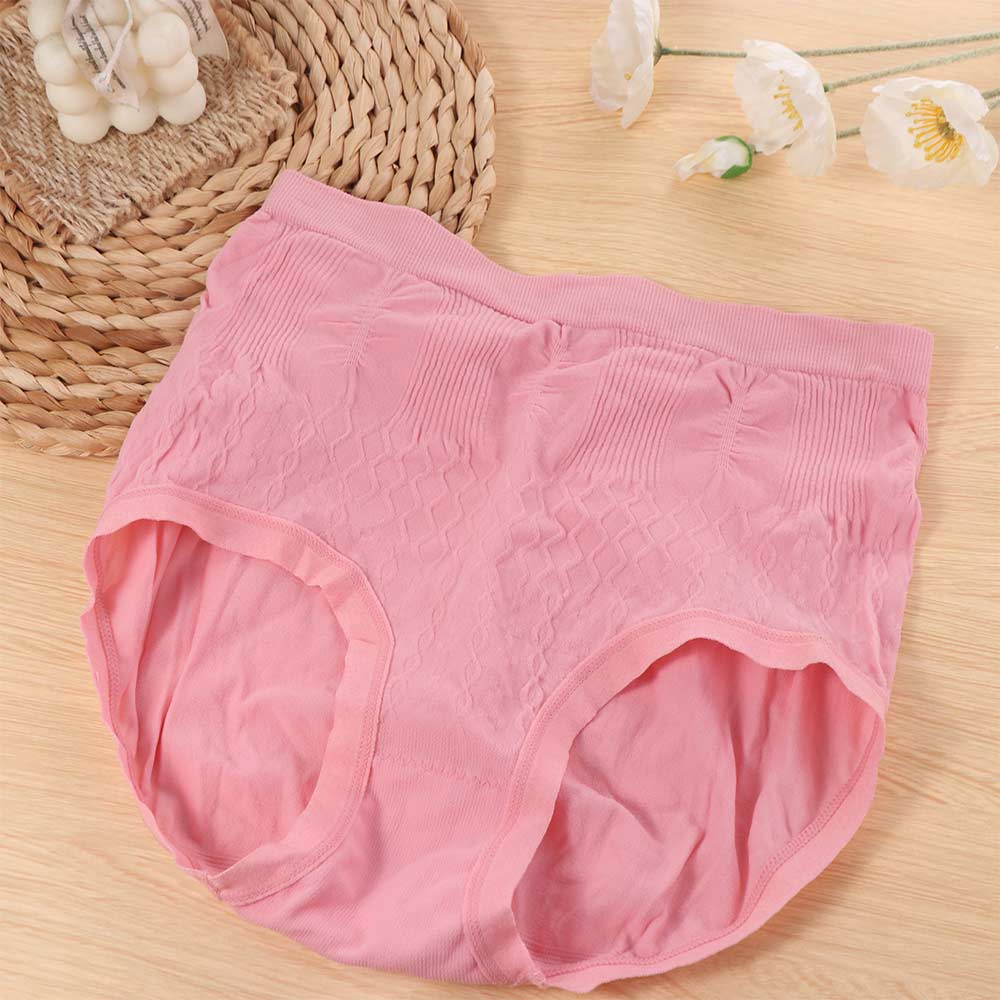 7Pcs High Waist Women Panties Set Underwear Solid Color Ruffles Briefs Female Lingerie Comfortable Bow Underpants Daily Sports