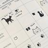 Cat Pattern Metal Stencil Ruler Dual-Sided Template Tool for Journaling Scrapbooking and Drawing Kawaii School Supplies