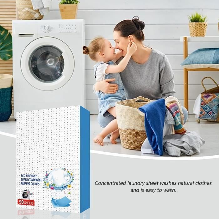 Laundry Stain Strip Sheet Detergent Capsules Tablets for Home Travel 90pcs Multicolor LAUNDRY